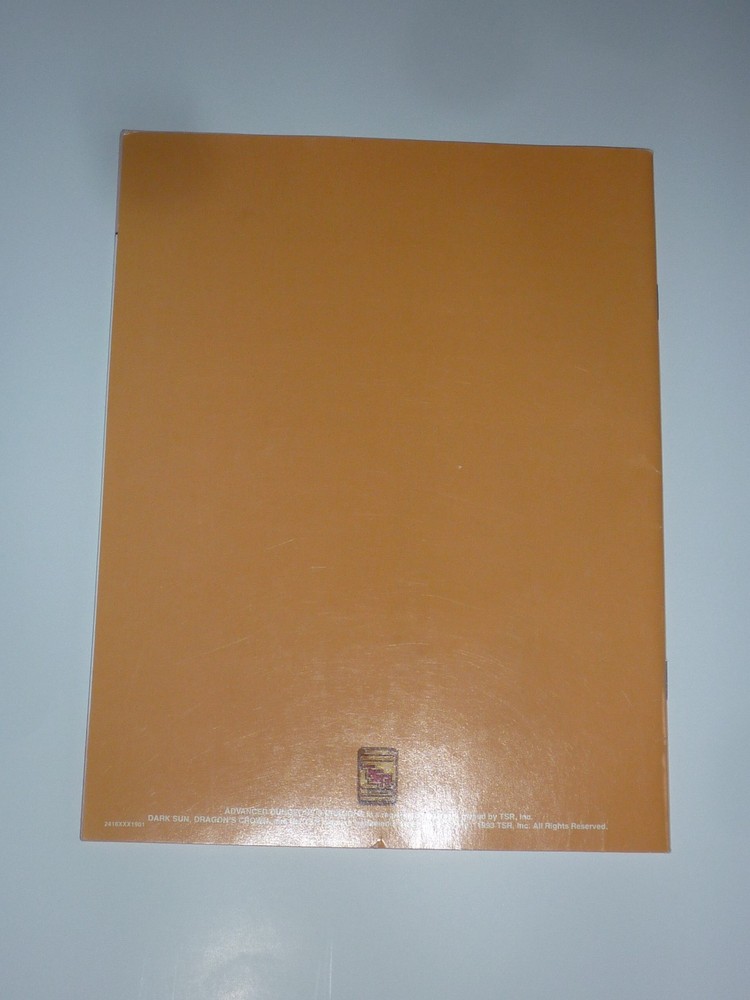 Dark Sun AD&D Book Three Dragon's Crown Mo Adventure Advanced Dungeons & Dragons
