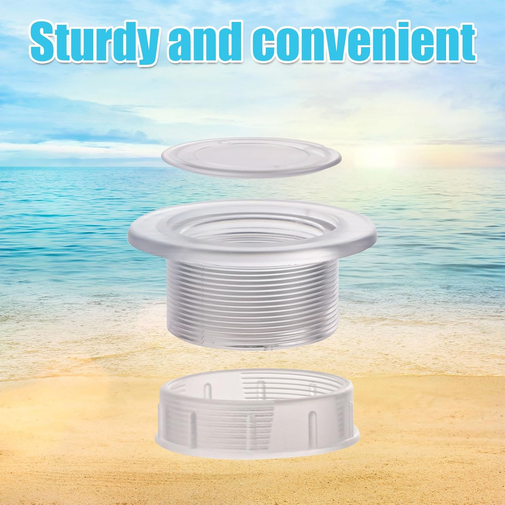 Parasol Hole Ring Plug and Cap Set, ABS Plastic Clear Thickened Patio Table Umbr