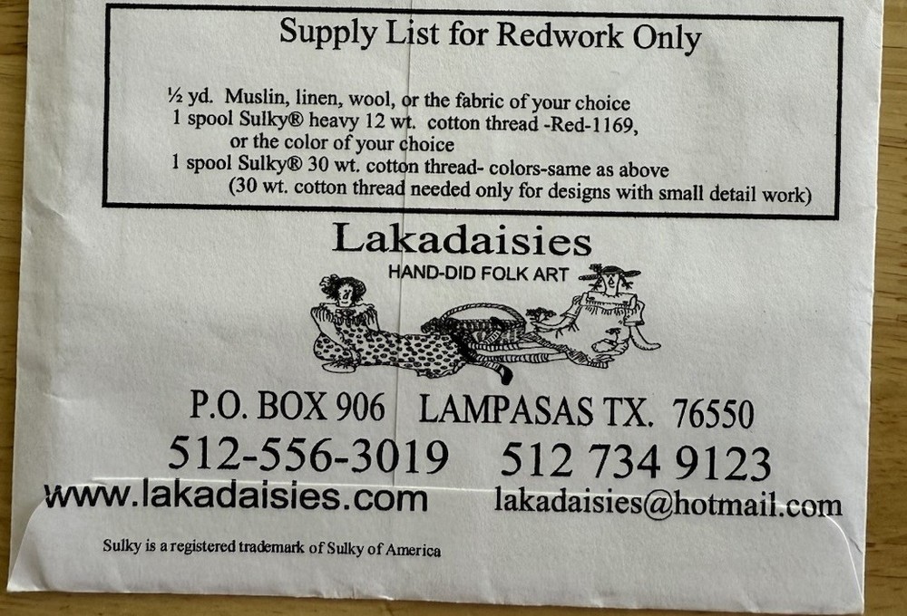 Lakadaisies Hand-did Folk Art Christmas Tree Collage Stitchery Pattern