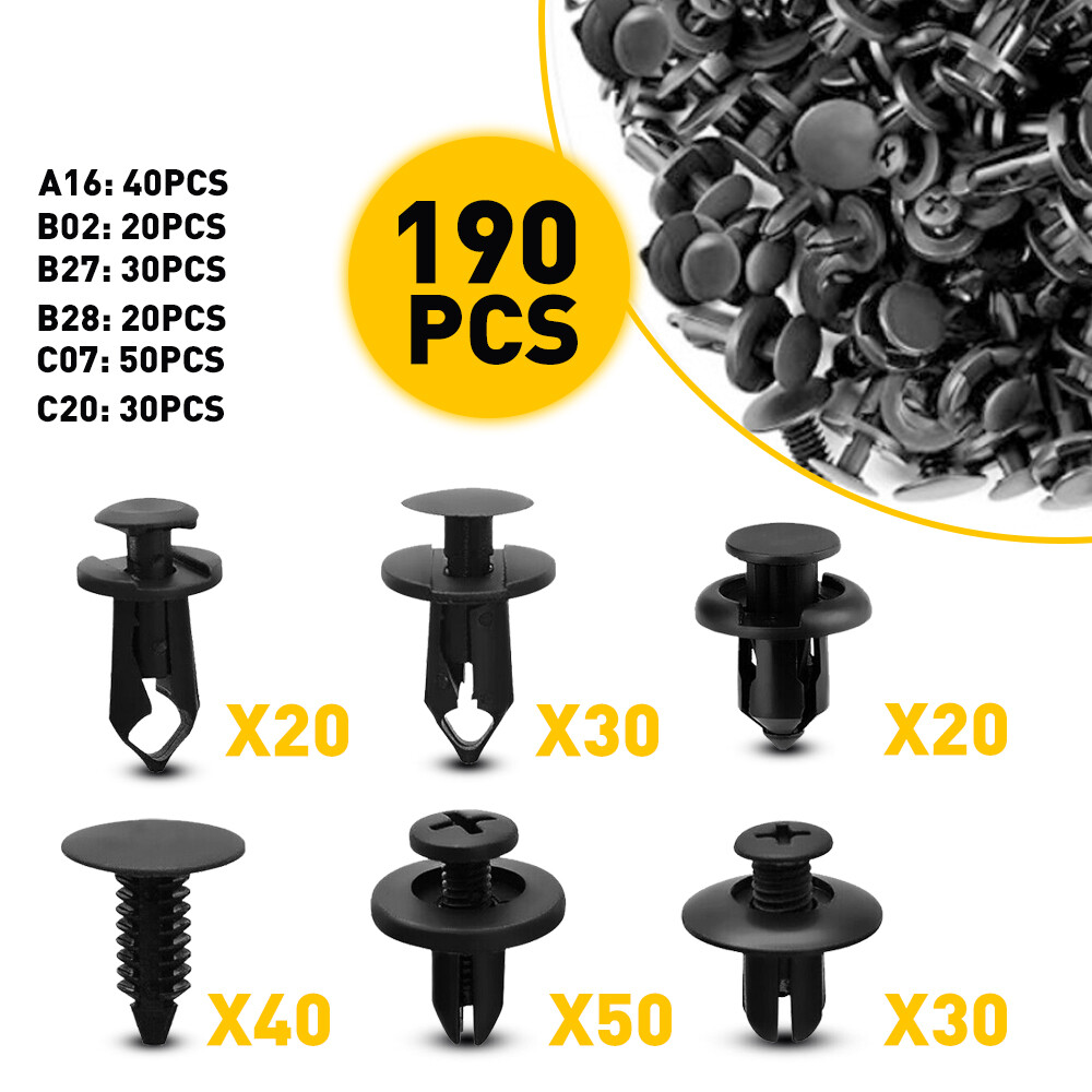 Splash Guard Sill Grille Trim Panel Lining Clips Fastener Screws 190Pcs Car Rive