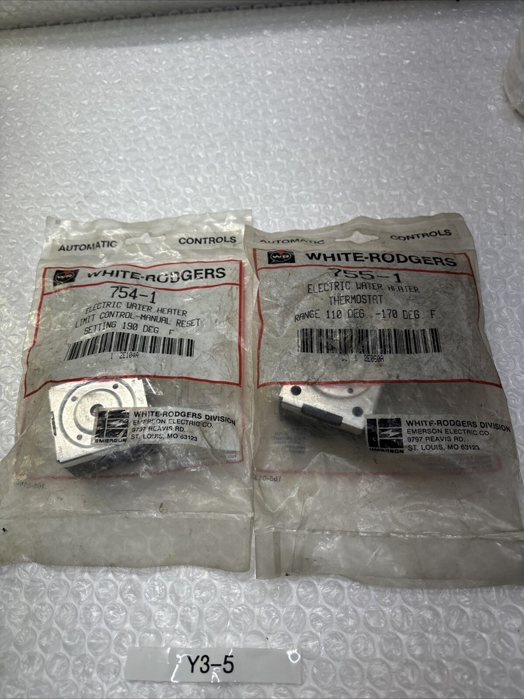 ** White Rodgersc 1- 754-1 Electric Water Heater  Limit switch Control 1-755-1#