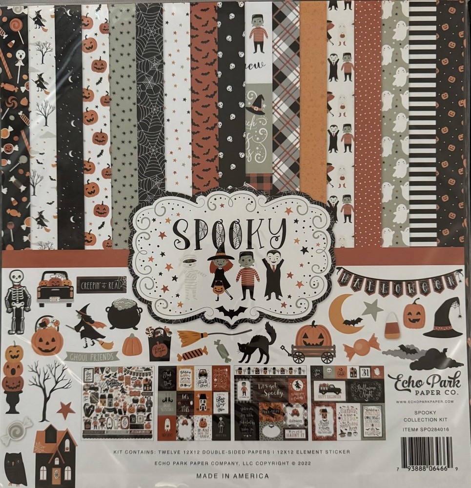 Echo Park 12" x 12" SPOOKY collection kit~Beautiful! Quick Ship!