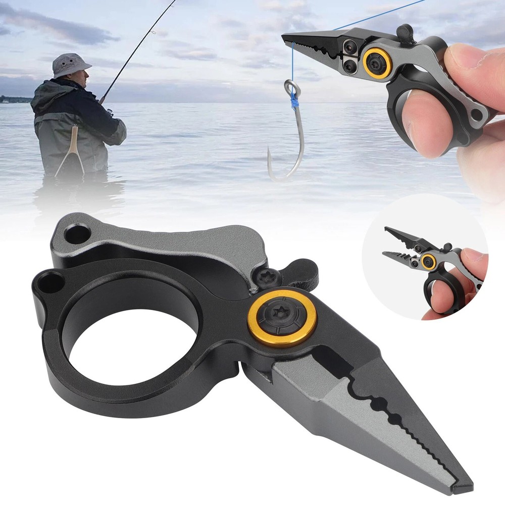 1× Anti-Rust Mini Fishing Pliers Scissors Line Cutter Hook Remover Split Ring