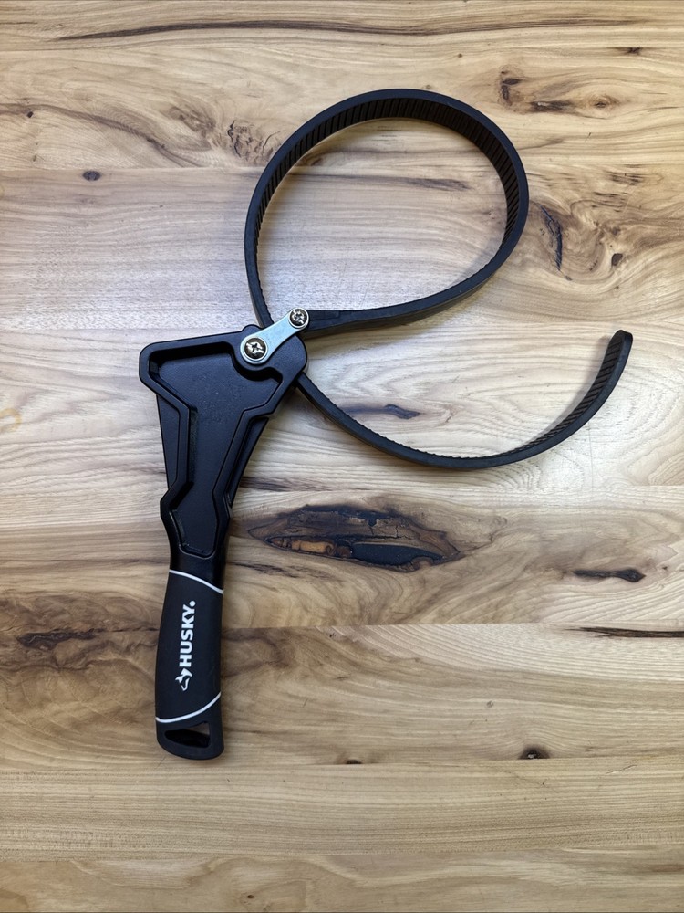 Husky 8” Rubber Strap Wrench Durable Adjustable Grip Tool