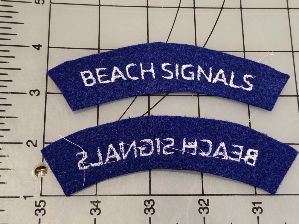 Reproduction WW2 British Beach Signals Tab Patch 4348