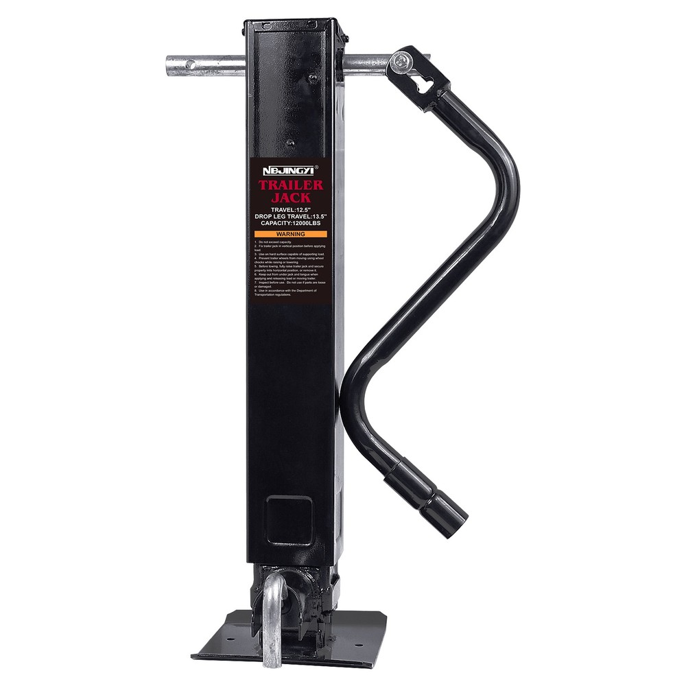 26" Lift 12000 lb Heavy-Duty Trailer Jack Weld-on Drop Leg Square Sidewind Stand