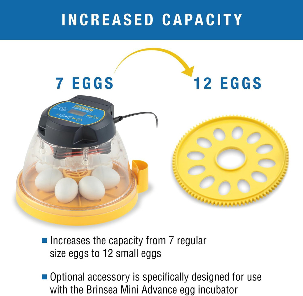 Small Egg Insert Optional Accessory for Mini Advance Incubator System, Fits 12 P