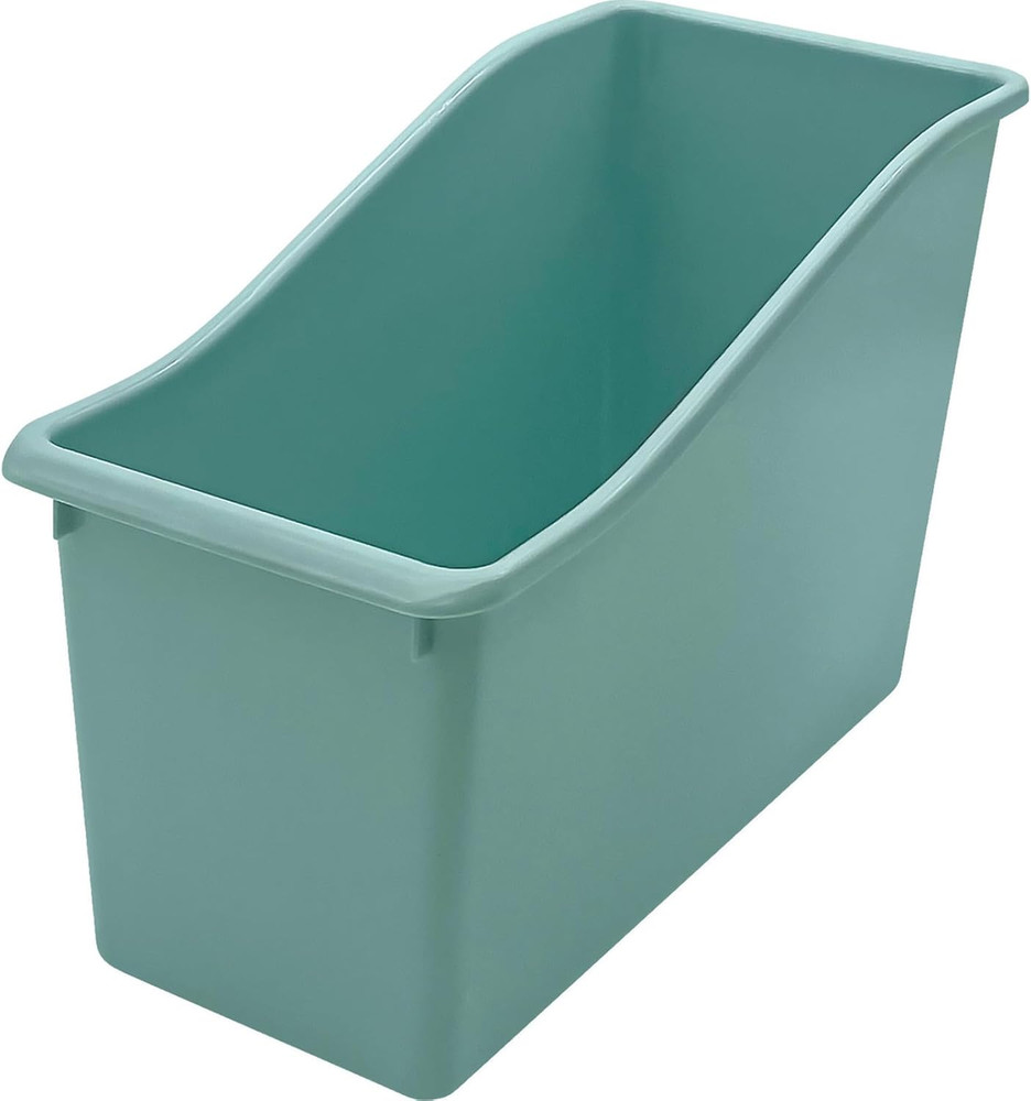 Plastic Book Bin, Calming Blue