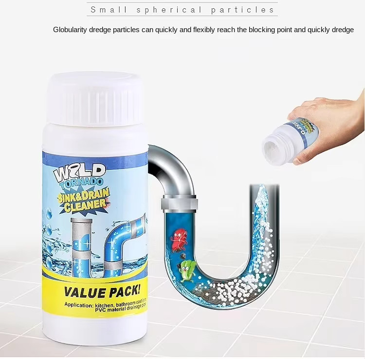 3X Wild Tornado Powerful Sink Drain Cleaner High Efficiency Clogging Cleaner
