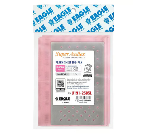 Eagle Abrasives Assilex Sheets-Peach w/ L Pad