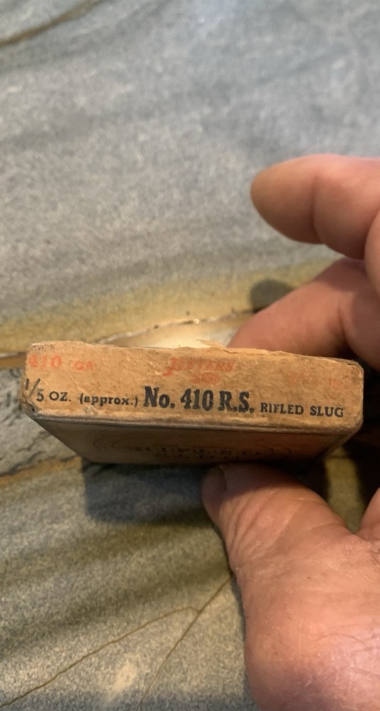 Vintage Peters Rifled Slug 410GA Empty Ammo Box