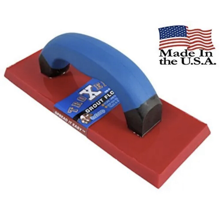 Troxell USA 4" x 9" Solid Urethane Grout Float with SoftGrip Handle