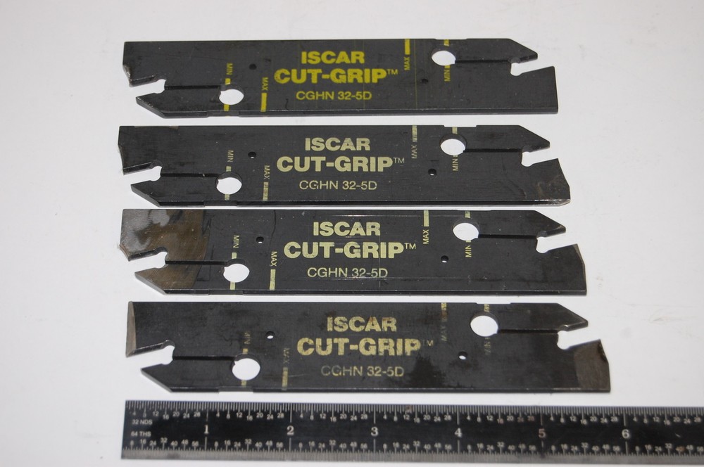 (4) Iscar Cut-Grip CGHN 32-5D Double Ended External Grooving and Turning Blade