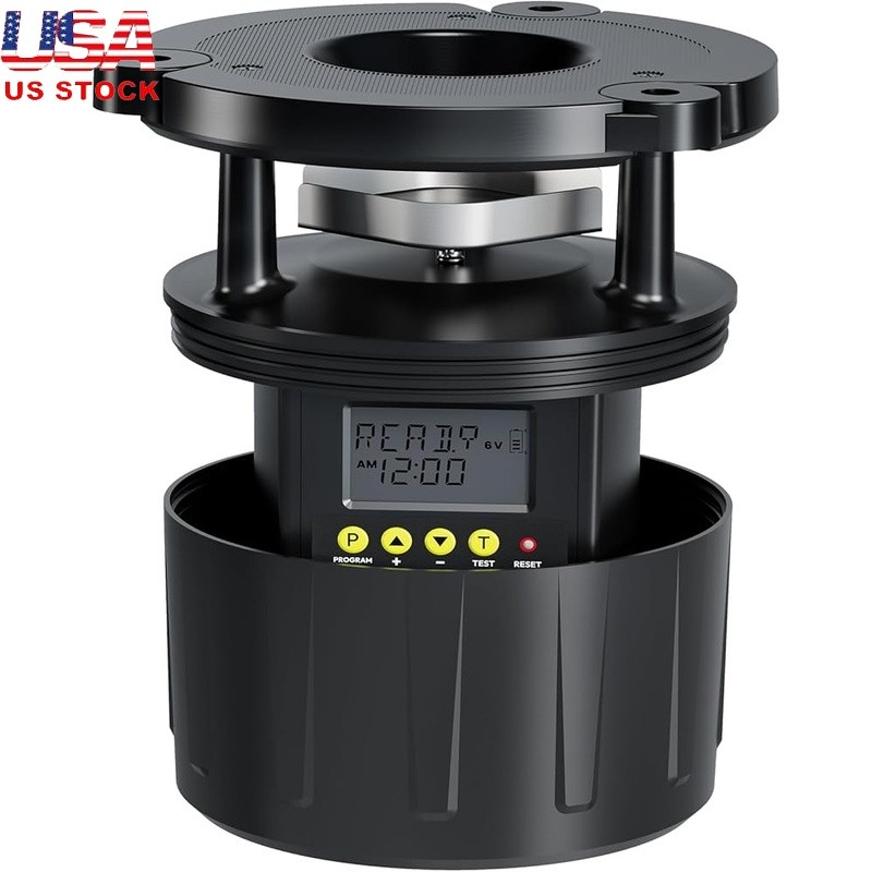 Efficient Deer Feeder Kit Digital Timer Adjustable Arms Solar Panel Ready New