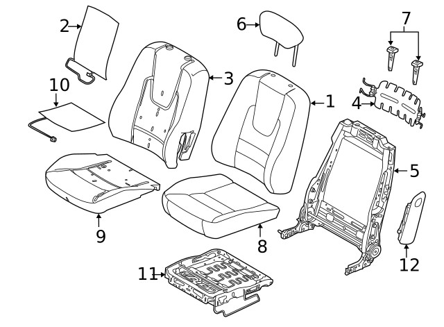 Genuine Ford Headrest AE5Z-54611A08-CK