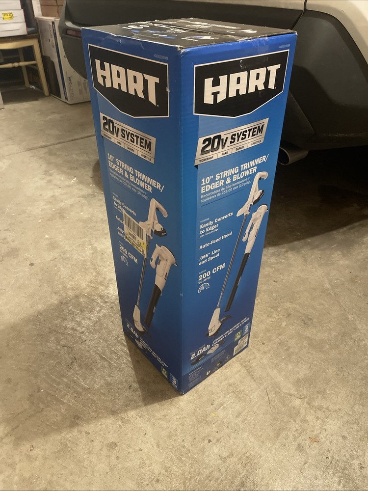 HART 20V 10-inch String Trimmer/ Leaf Blower Combo Kit w/battery (NEW/SEALED)