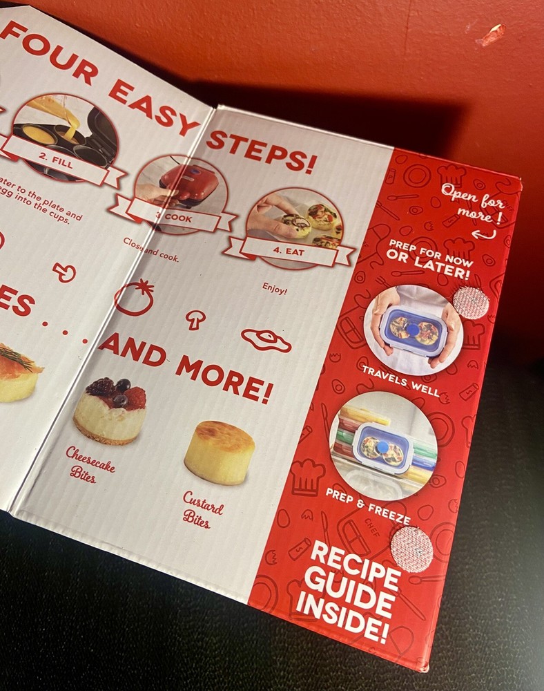 DASH Egg Bite Maker Fast Heating w/ 4 Silicone Molds & Recipe Guide