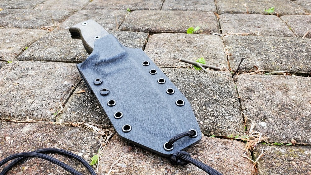 Custom Kydex sheath "ONTARIO AFGHAN" knife, pancake, OFFSET BELT ATTACHMENT