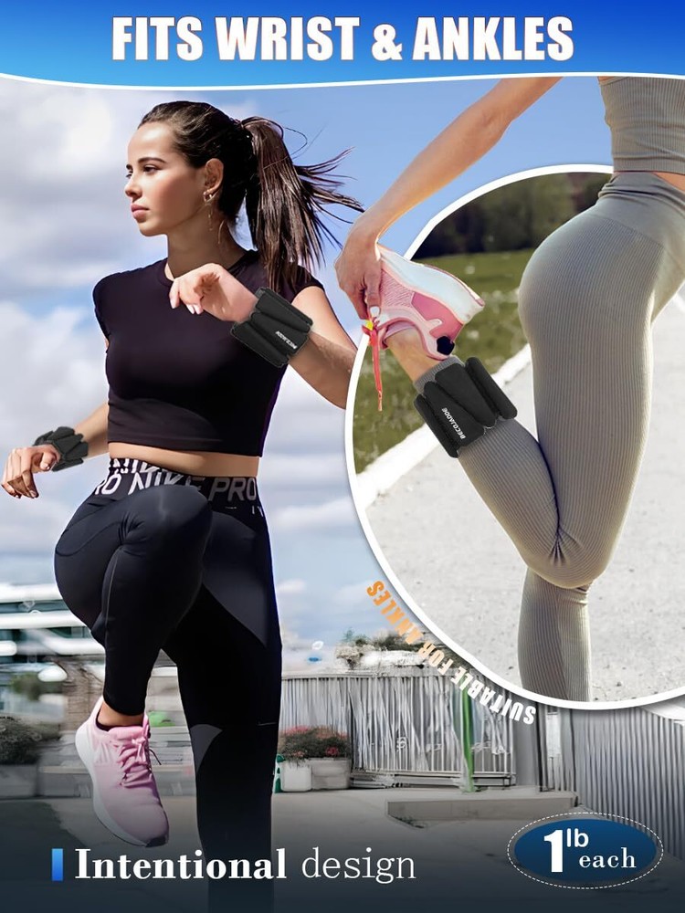 Wrist Ankle Weights Adjustable Training Intensity for Strength Training Walki...