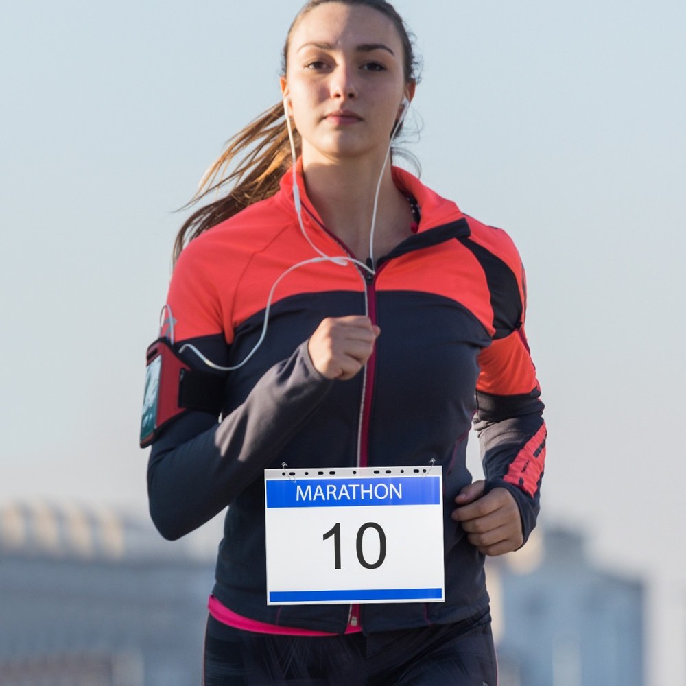 100 Pcs Running Bib Protector Marathon Display Sleeves Clear Vinyl