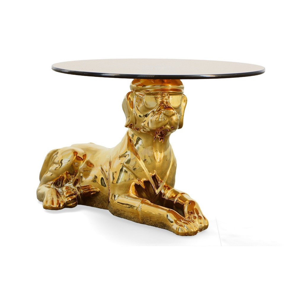 Small Dog with glasses Statue
