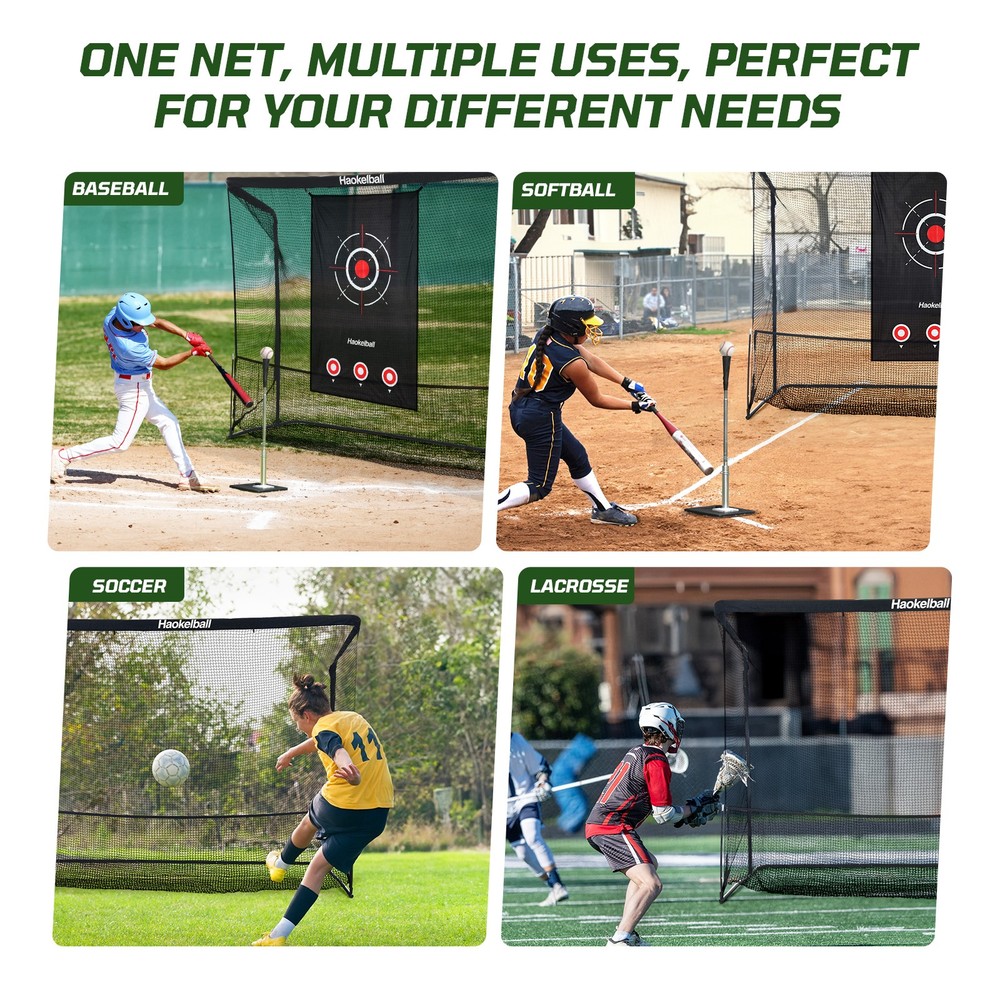 Heavy Duty Golf Practice Net with Target Cloth 10x7.5ft Driving Golf Hitting Net
