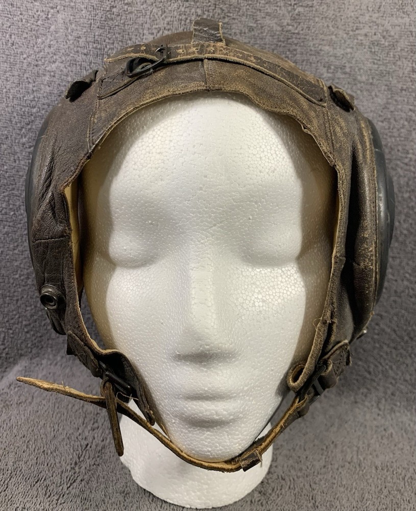 US Army Air Forces Flight Helmet Type A-11 Spec 3189 Leather Size Medium
