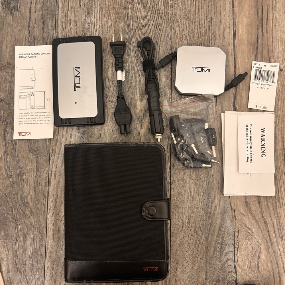 Tumi Ultra Slim Universal Power Adapter Kit Model # 14352