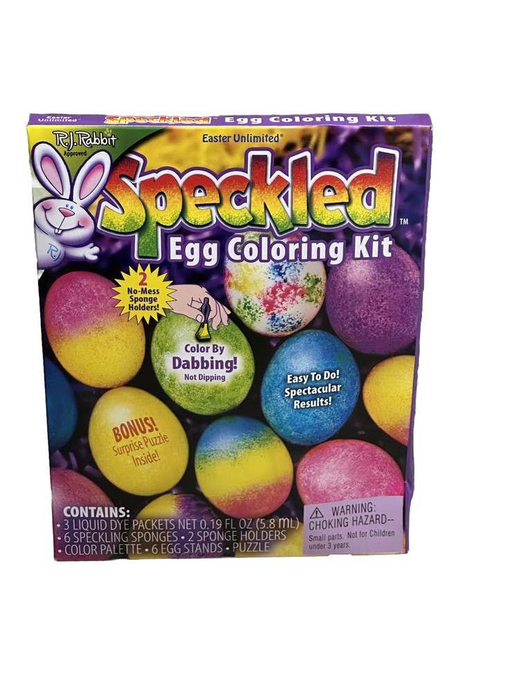 R.j Rabbit Easter Unlimited Egg Coloring Kit NEW