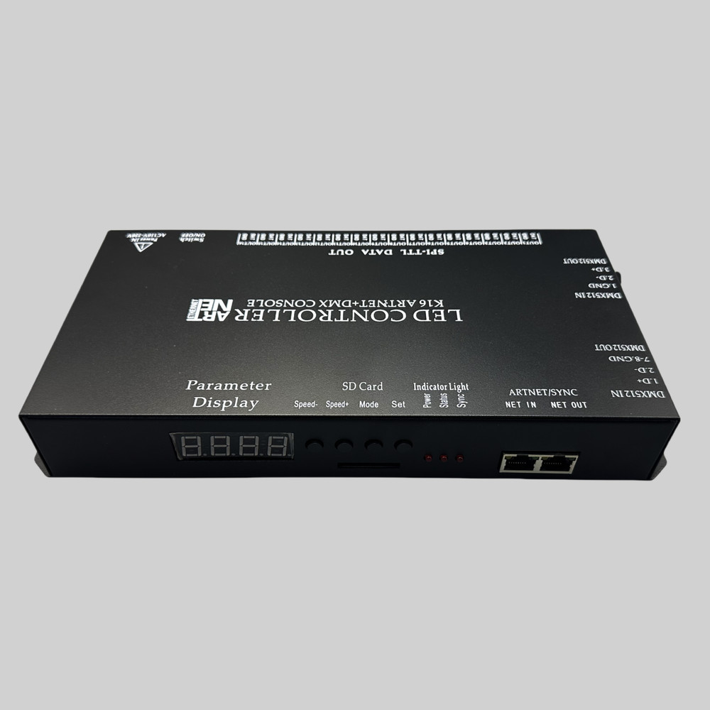 K16 Artnet Programmable Pixel LED Controller for DMX512 WS2811 RGB LED Strip