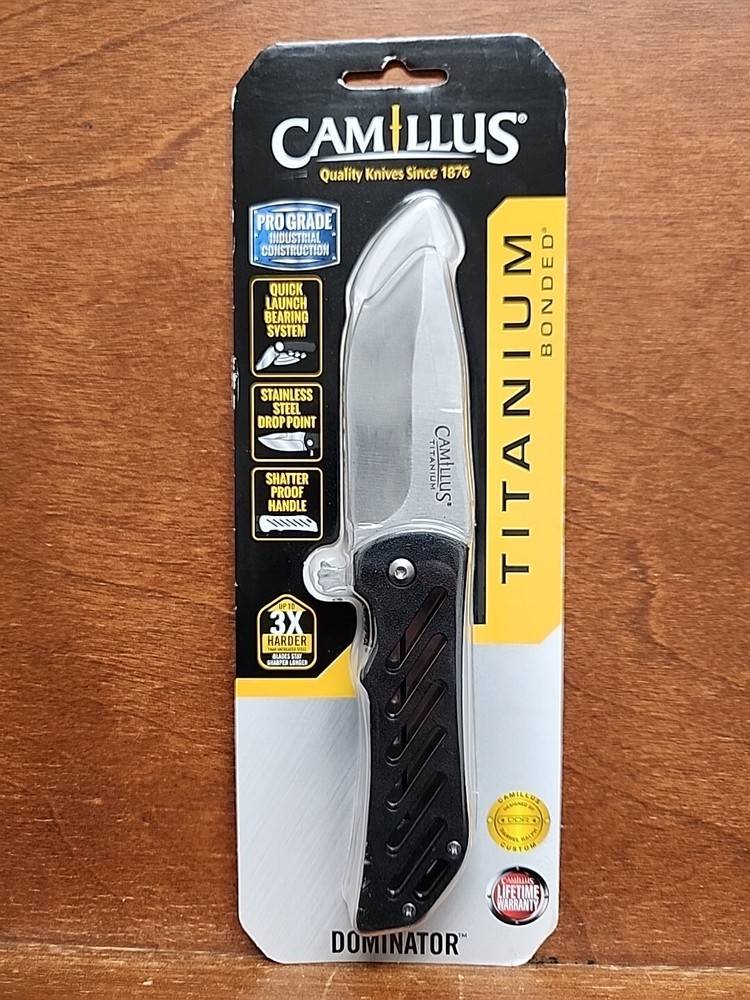 Camillus Dominator Titanium Bonded Folding Knife 19396 NEW Open Container