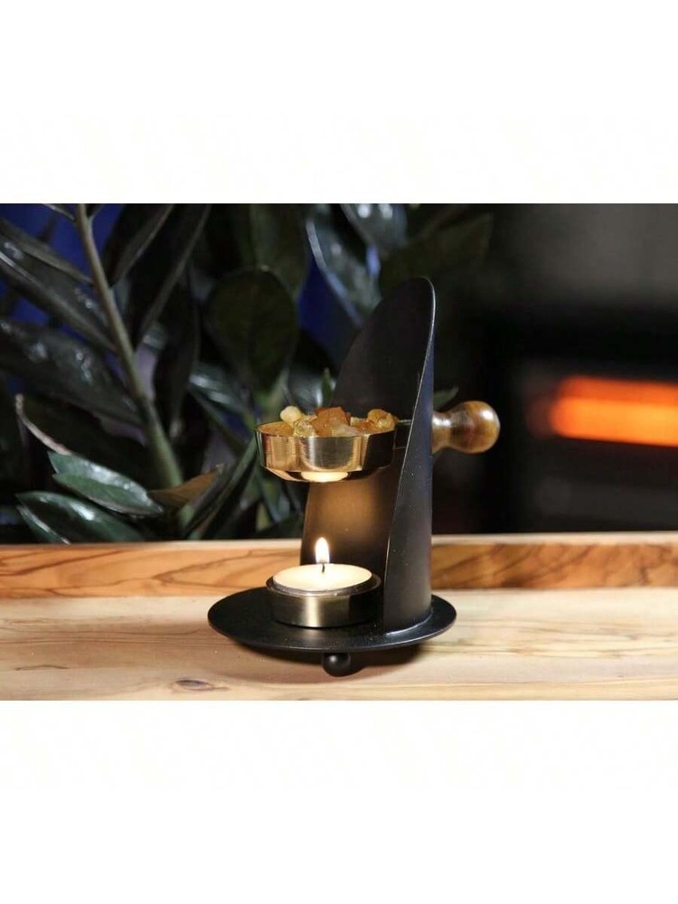 Black & Gold Incense Burner, Adjustable Home Decor