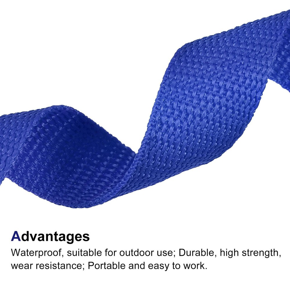 Lightweight Polypropylene Webbing Strap 1" 50 Yards Navy Blue Strapping