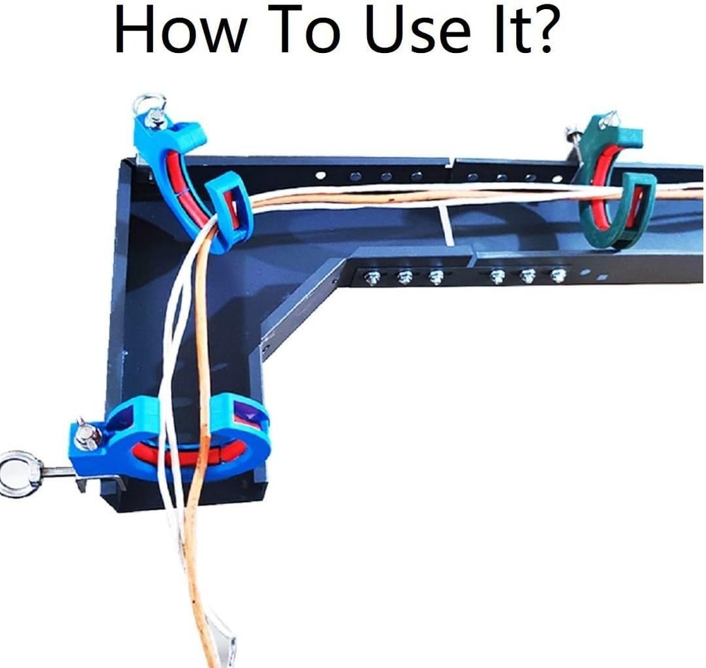 2pcs Blue Cable Wire Threading Tool Cable Tray Roller Threading Wire Pulling ...