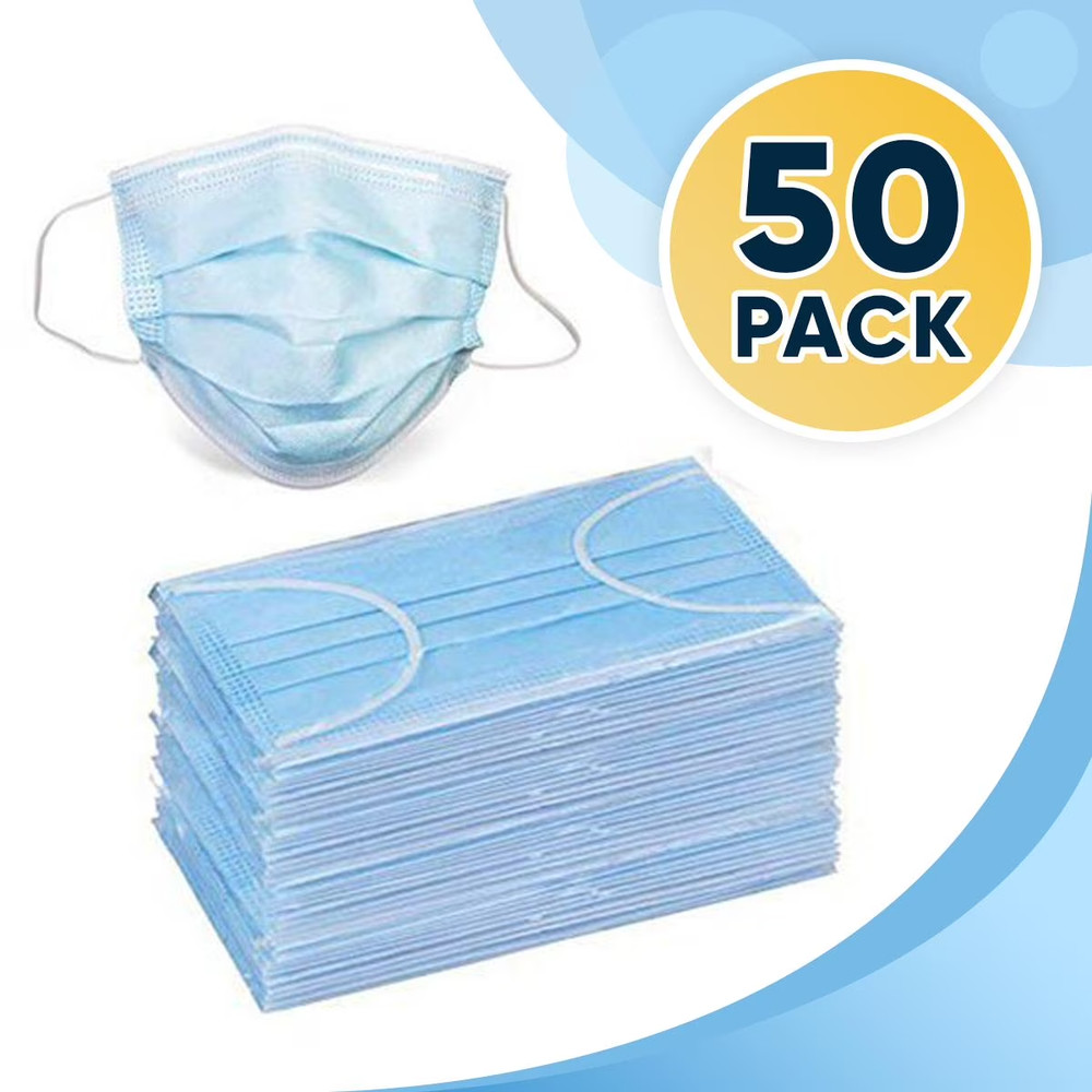 2000 Pieces Three-Layer Disposable Face Mask - Blue - New