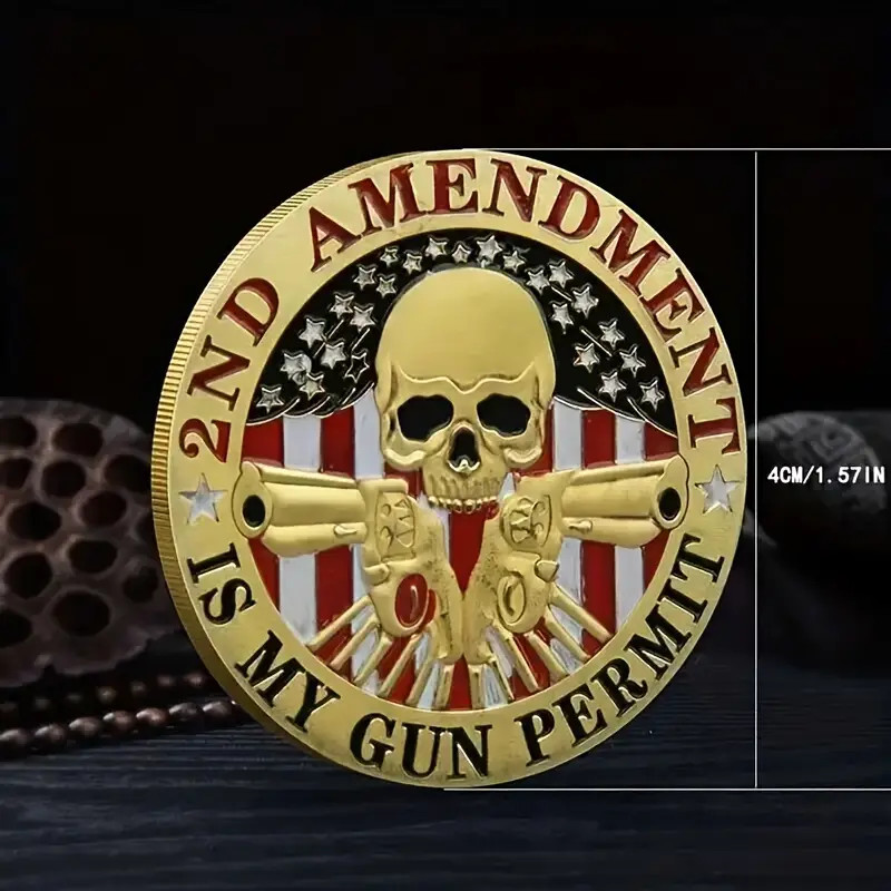 Constitution 2nd Amendment Government Challenge Coin Collectable B