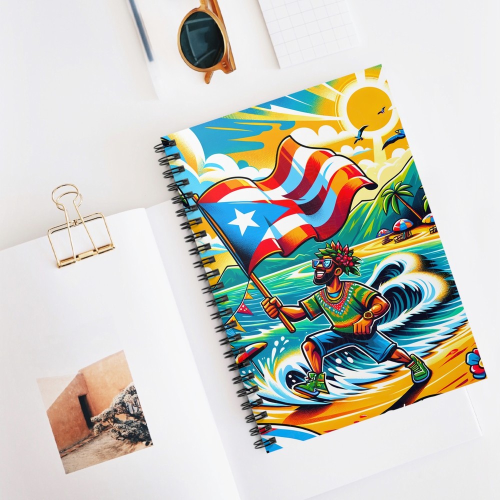 Puerto Rican Flag Pride Spiral Notebook | Journal | Diary