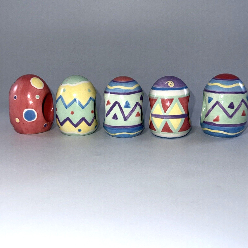 Ceramic Easter Egg Shaped Napkin Rings