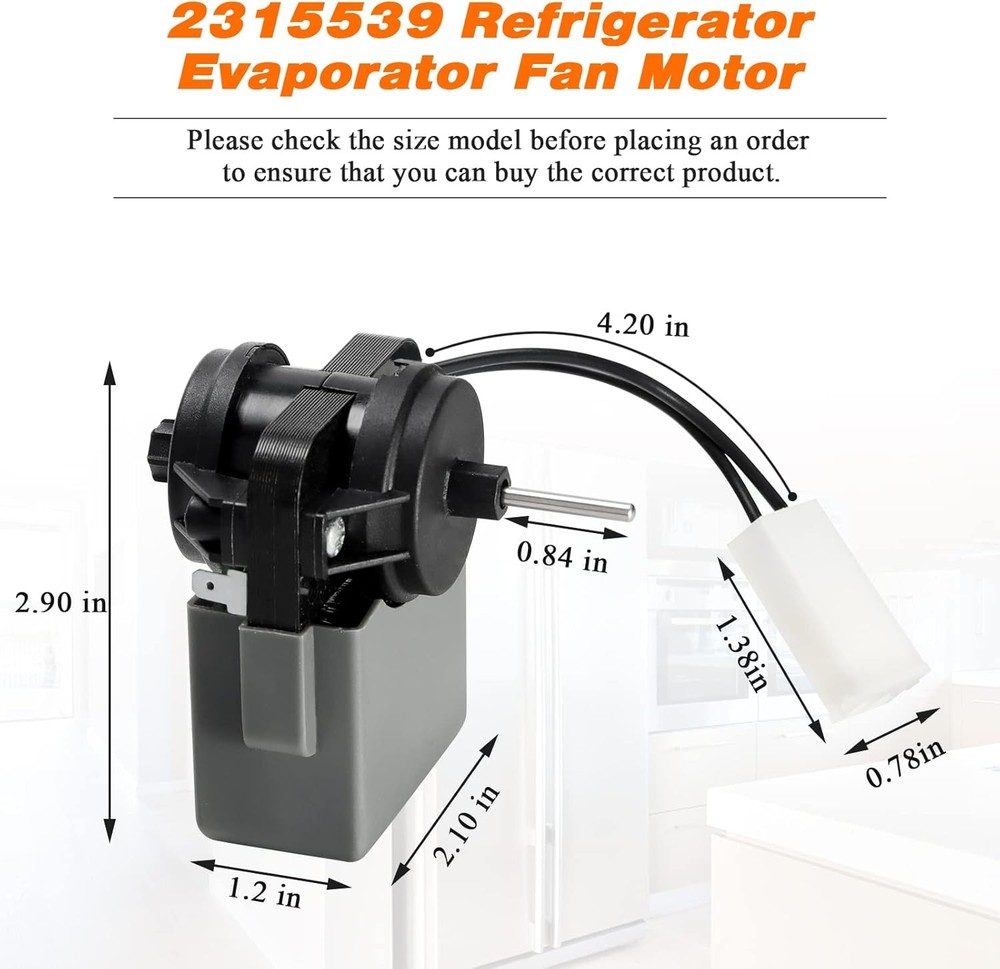 2315539 WP2315539 Refrigerator Evaporator Fan Motor by Blutoget - Compatible wit