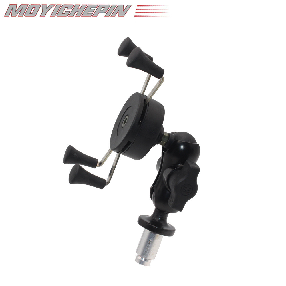 Motorcycle Triple Tree Stem Yoke Center Front Fork Phone Holder Navigation Mount