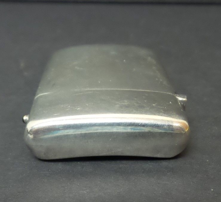 LA SECLA, FRIED & CO. STERLING SILVER MATCH SAFE / VESTA CASE, GARNET INSERT #2