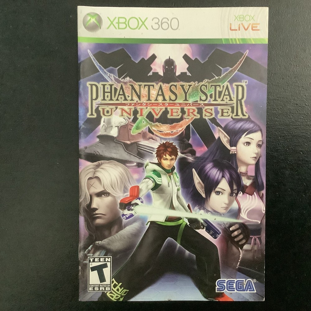 Phantasy Star Universe Microsoft Xbox 360 Instruction Manual Only
