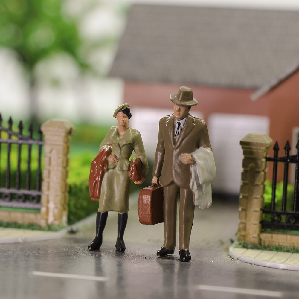 20pcs Different Model Trains O Scale Painted Figures 1:43 Scale Standing People