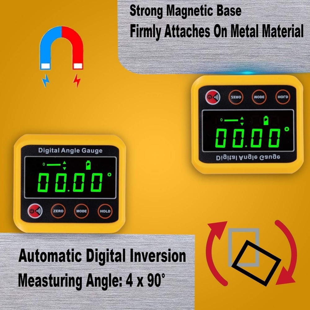 Magnetic Digital Angle Finder Protractor with Backlit LCD for Precision Projects
