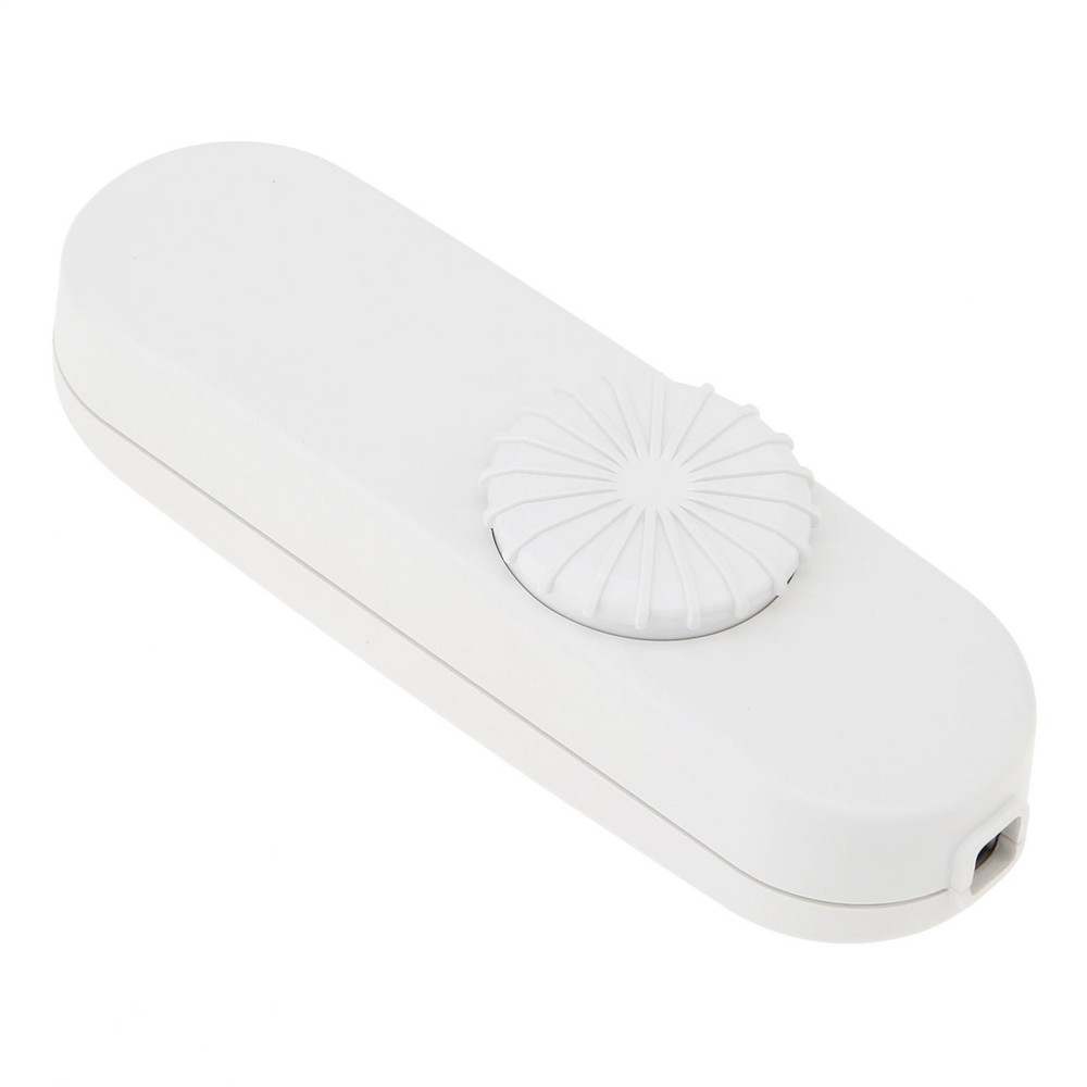 Inline Lamp Switch, Full Range Rotary Dimmer, Cord Switch Replacement 110V White