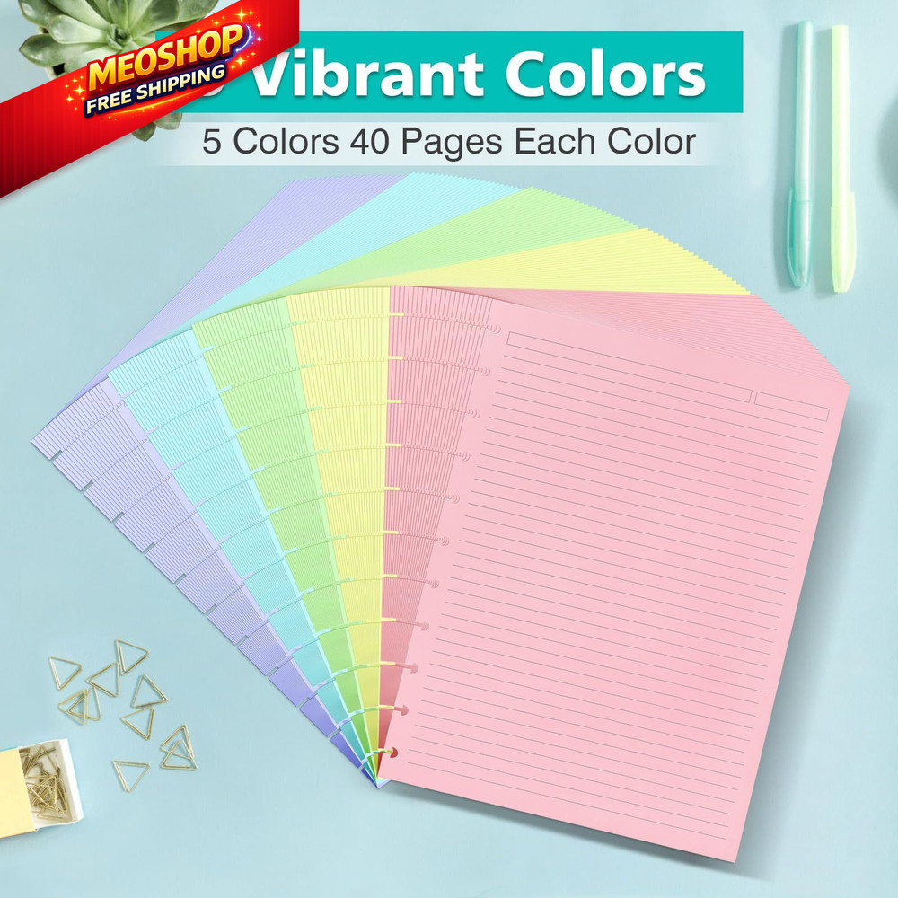 Letter Size 11 Discs 120gsm Discbound Refill Paper, 200 Sheets, White