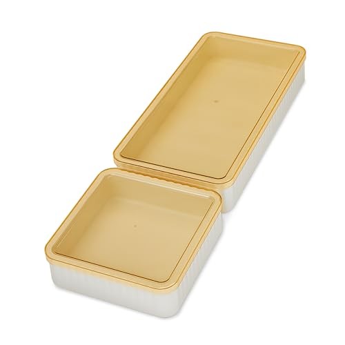 Nonstick Bakeware Set with 2 Silicone Trays and 2 Lids, 4-Piece Baking Set