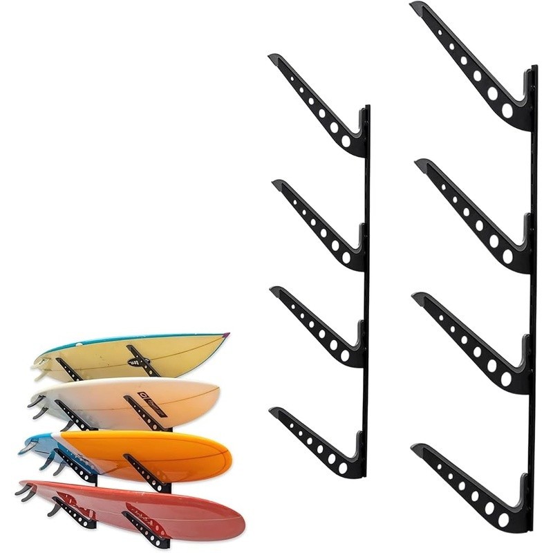 Adjustable Heavy Duty Surfboard Wall Rack Storage W/ Protective Padding New