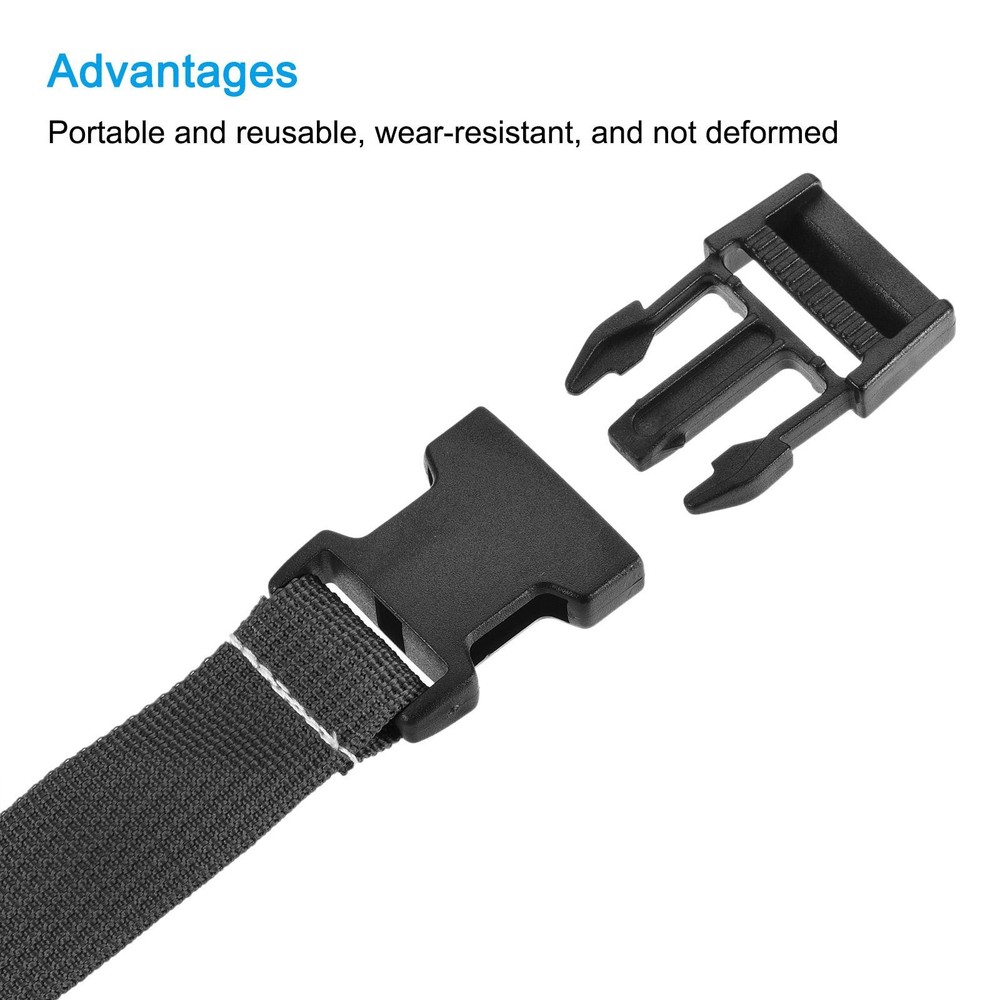 Utility Strap with Buckle 1x20 Inch Polyester Quick Release Belt(Black)
