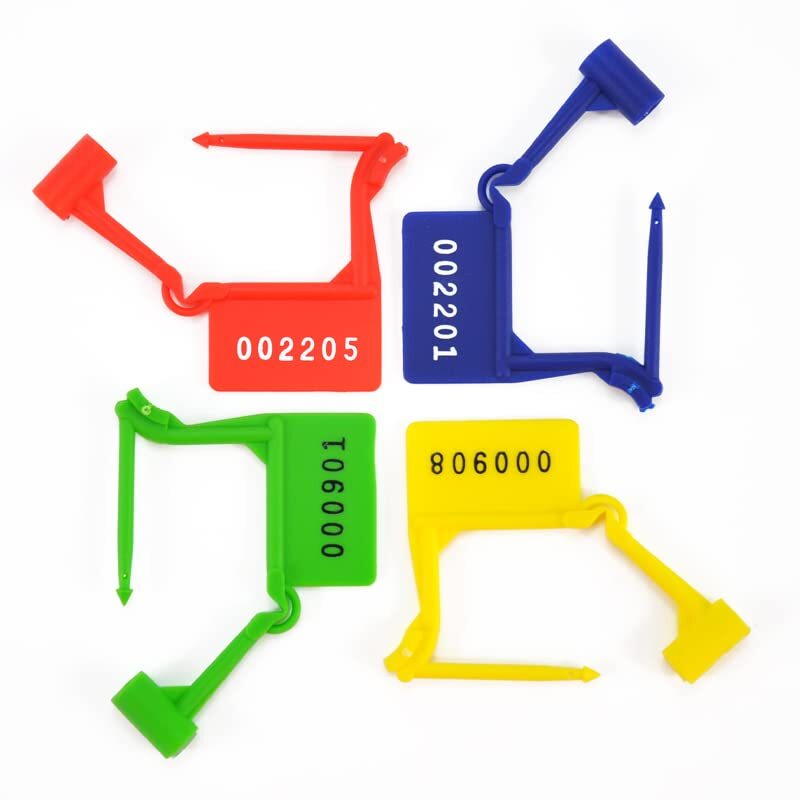 100Pcs Plastic Security Padlock Seals Numbered Tamper Proof Luggage Plastic Tags